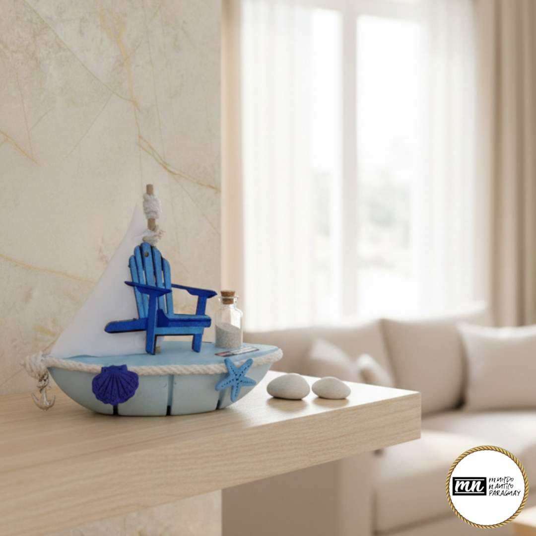 Barco Decorativo Playa Azul